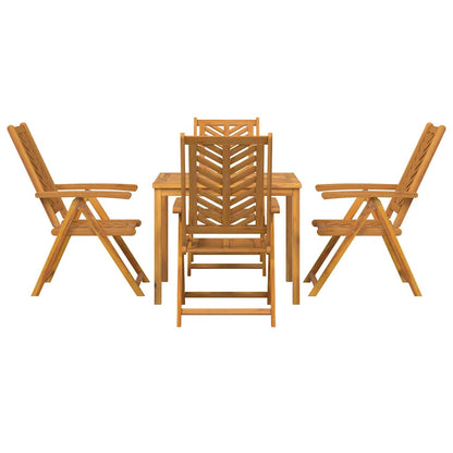 Garden Dining Set 5 pcs Brown 90 x 90 x 74 cm Solid acacia wood