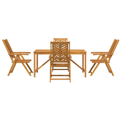 Garden Dining Set 5 pcs Brown 150 x 90 x 74 cm