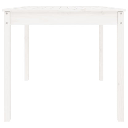 Garden Table White 82.5x82.5x76 cm Solid Wood Pine