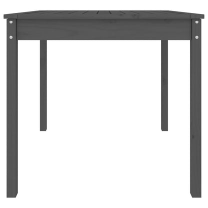 Garden Table Grey 82.5x82.5x76 cm Solid Wood Pine