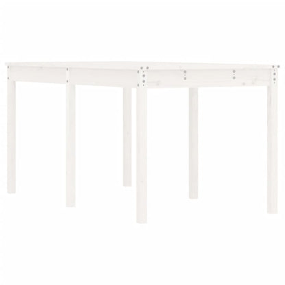 Garden Table White 159.5x82.5x76 cm Solid Wood Pine