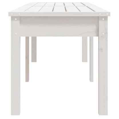 2-Seater Garden Bench White 159.5x44x45 cm Solid Wood Pine