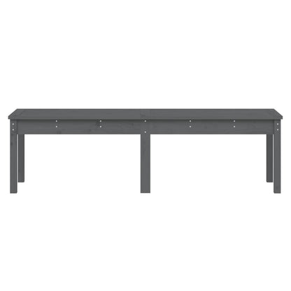 2-Seater Garden Bench Grey 159.5x44x45 cm Solid Wood Pine