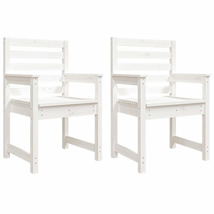 Garden Chairs 2 pcs White 60x48x91 cm Solid Wood Pine
