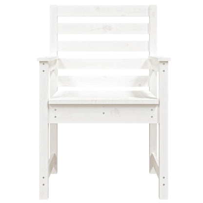 Garden Chairs 2 pcs White 60x48x91 cm Solid Wood Pine
