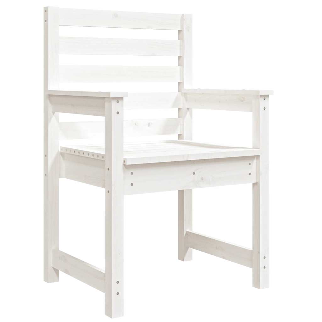 Garden Chairs 2 pcs White 60x48x91 cm Solid Wood Pine