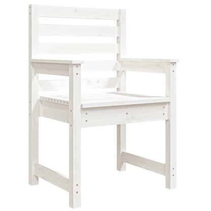 Garden Chairs 2 pcs White 60x48x91 cm Solid Wood Pine