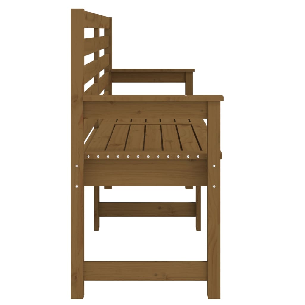 Garden Bench Honey Brown 159.5x48x91.5 cm Solid Wood Pine