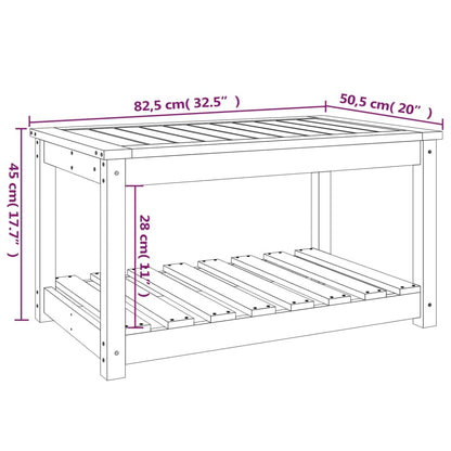 Garden Table 82.5x50.5x45 cm Solid Wood Douglas
