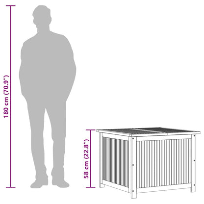 Garden Storage Box 75x75x58 cm Solid Wood Acacia