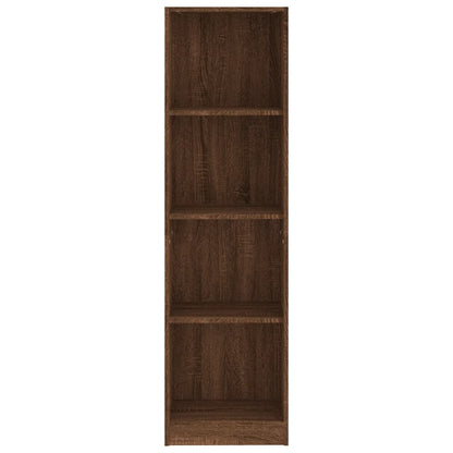 4-Tier Book Cabinet Brown Oak 40x24x143 cm Engineered Wood
