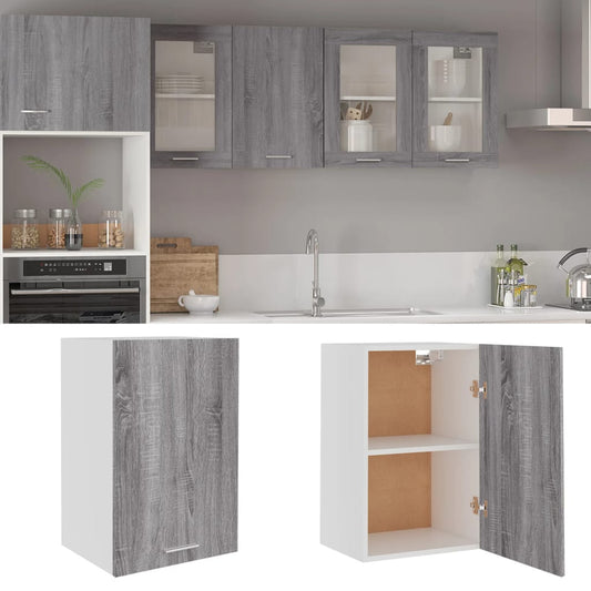 Hanging Cabinet Lyon Grey Sonoma 39.5x31x60 cm Engineered Wood