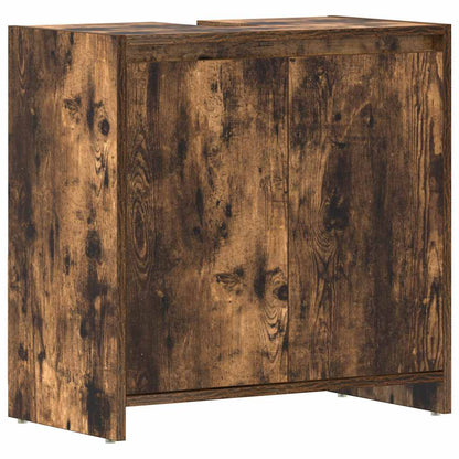 Bathroom Cabinet Smoked Oak 60x33x61 cm Engineered Wood