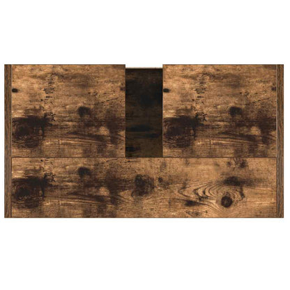 Bathroom Cabinet Smoked Oak 60x33x61 cm Engineered Wood