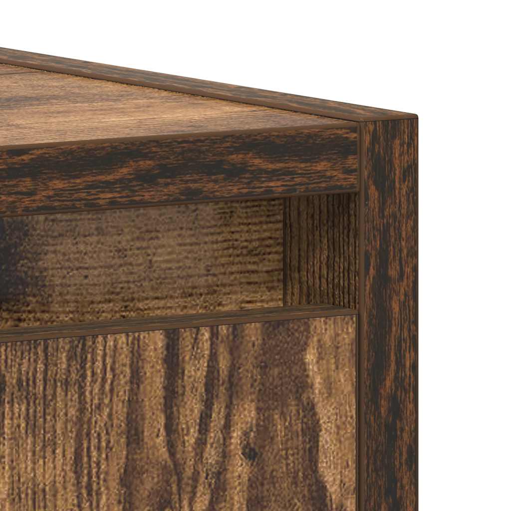 Bathroom Cabinet Smoked Oak 60x33x61 cm Engineered Wood