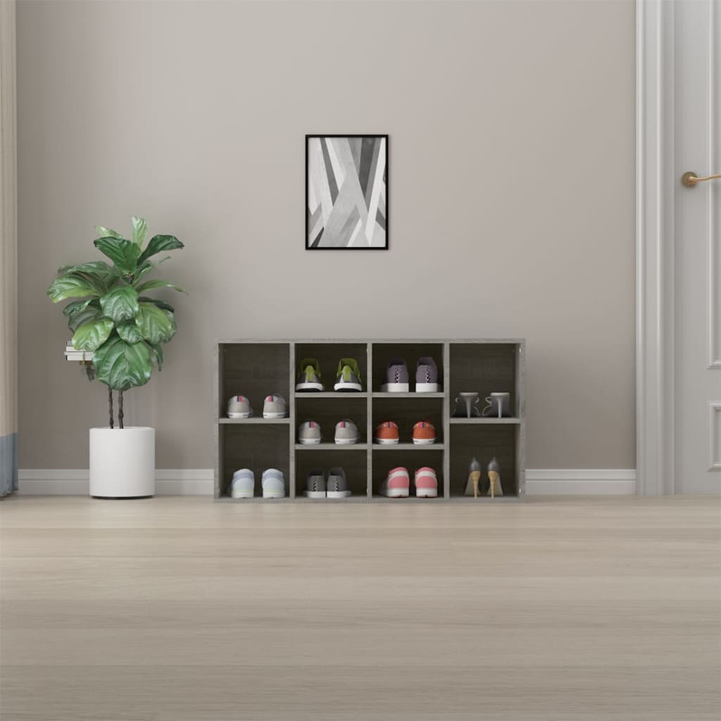 Shoe Bench Grey Sonoma 103x30x55 cm Engineered Wood
