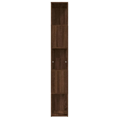 Book Cabinet Brown Oak 45x24x160 cm Engineered Wood