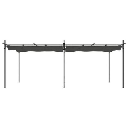 Pergola with Retractable Roof Anthracite 589x292x230 cm