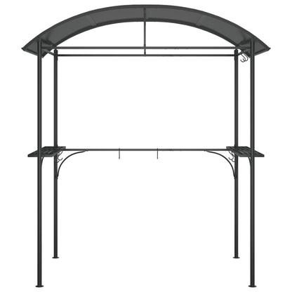 BBQ Gazebo with Side Shelves Anthracite 220x115x230 cm Steel