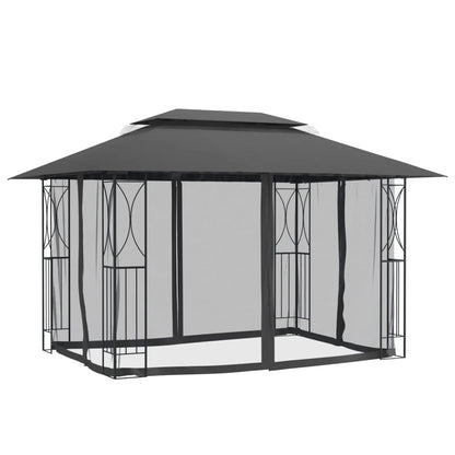 Gazebo with Sidewalls Anthracite 400x300x270 cm Steel