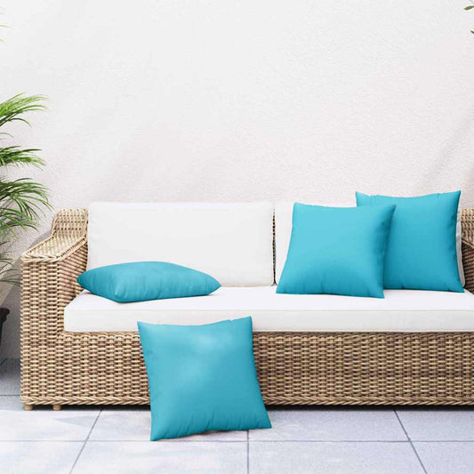 Throw Pillows 4 pcs Turquoise 40 x 40 cm Fabric