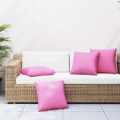 Throw Pillows 4 pcs Pink 60 x 60 cm Fabric