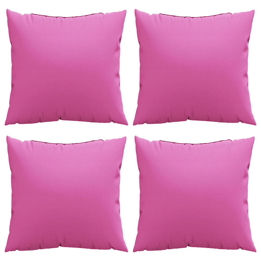 Throw Pillows 4 pcs Pink 60 x 60 cm Fabric