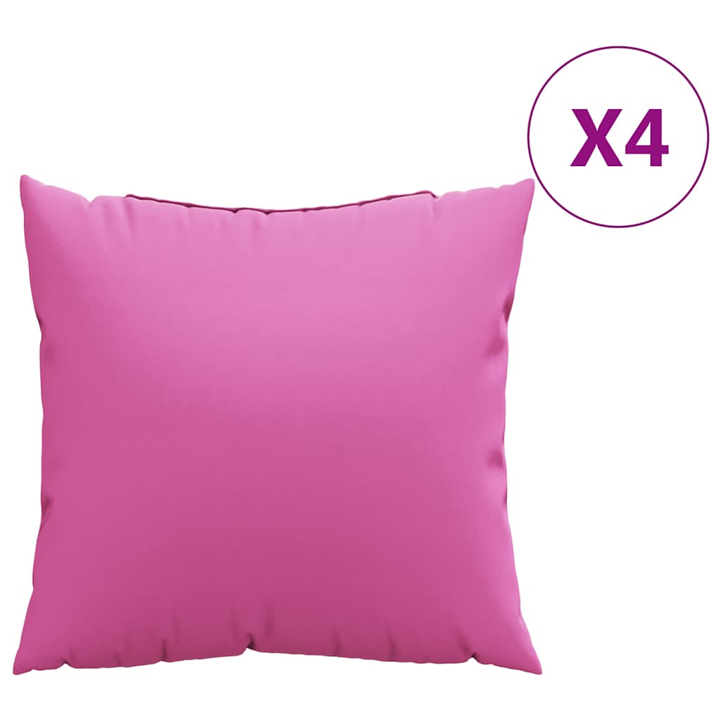Throw Pillows 4 pcs Pink 60 x 60 cm Fabric