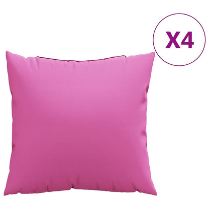 Throw Pillows 4 pcs Pink 60 x 60 cm Fabric