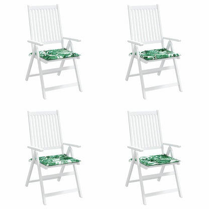 Chair Cushions 4 pcs Leaf Pattern 50 x 50 x 4 cm Oxford Fabric