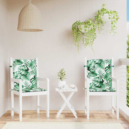 Chair Cushions 2 pcs Leaf pattern 100 x 50 x 3 cm Oxford fabric