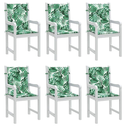Chair Cushions 6 pcs Leaf pattern 100 x 50 x 3 cm Oxford fabric