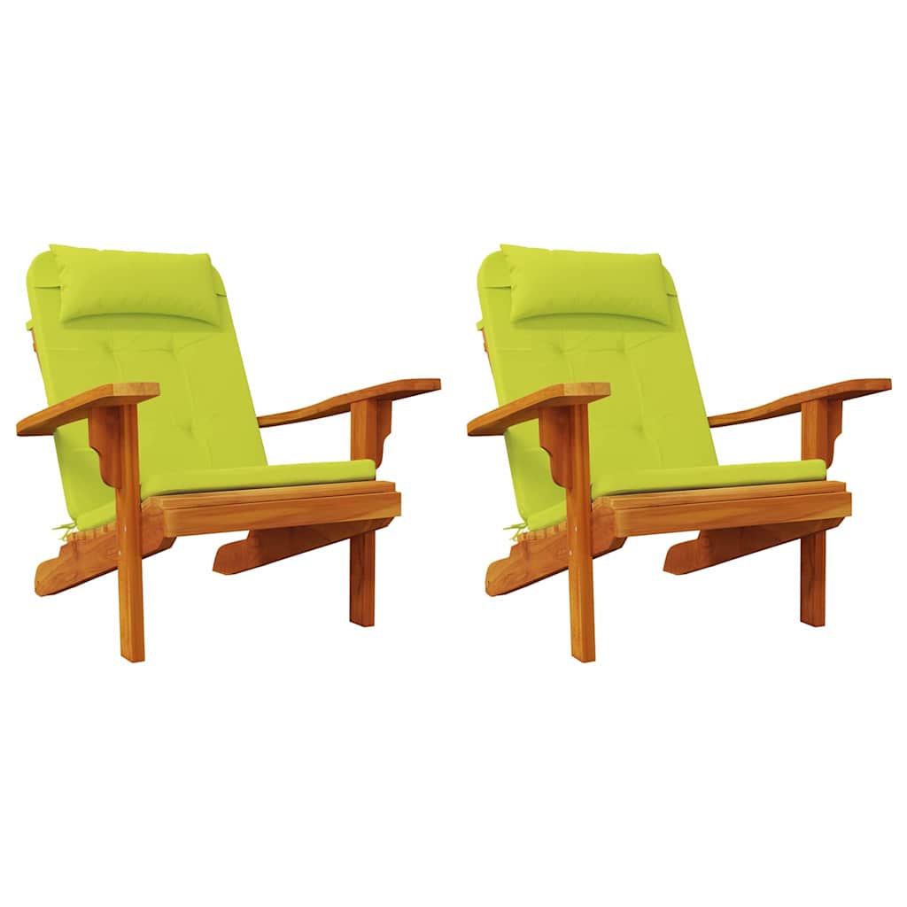Chair Cushion 2 pcs Bright green 58 x 77 x 4.5 cm Oxford fabric
