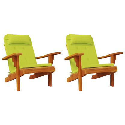 Chair Cushion 2 pcs Bright green 58 x 77 x 4.5 cm Oxford fabric
