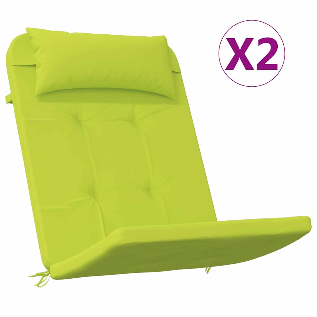 Chair Cushion 2 pcs Bright green 58 x 77 x 4.5 cm Oxford fabric