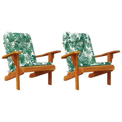 Chair Cushion Floral 2 pcs Green 58 x 77 x 4.5 cm Oxford fabric