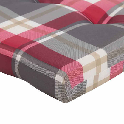 Chair Cushion 2 pcs Red check pattern 58 x 77 x 4.5 cm