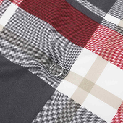 Chair Cushion 2 pcs Red check pattern 58 x 77 x 4.5 cm