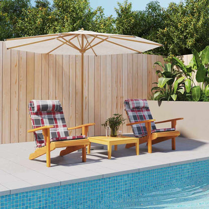 Chair Cushion 2 pcs Red check pattern 58 x 77 x 4.5 cm