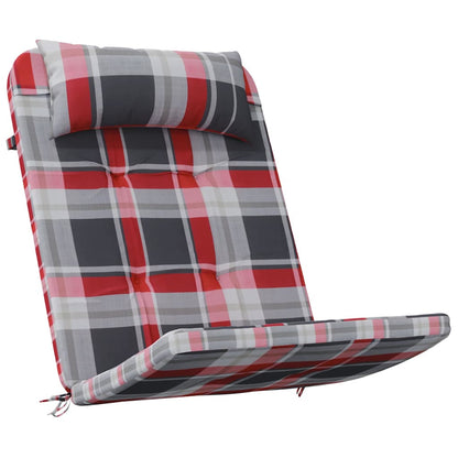 Chair Cushion 2 pcs Red check pattern 58 x 77 x 4.5 cm