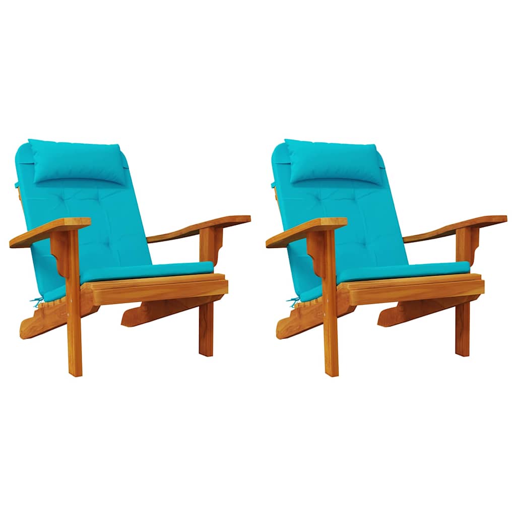 Chair Cushion 2 pcs Turquoise 58 x 77 x 4.5 cm Oxford fabric