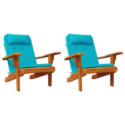 Chair Cushion 2 pcs Turquoise 58 x 77 x 4.5 cm Oxford fabric