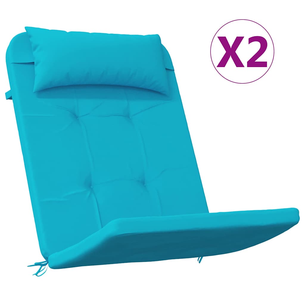Chair Cushion 2 pcs Turquoise 58 x 77 x 4.5 cm Oxford fabric
