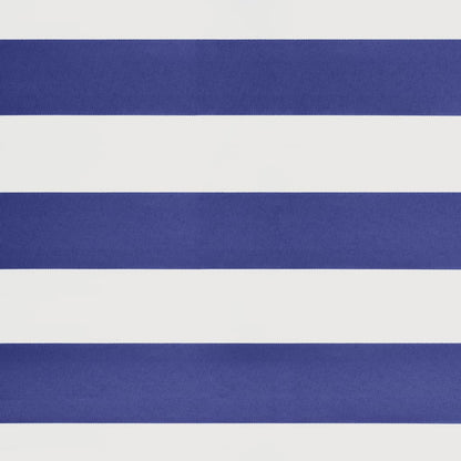 Retractable Awning Blue and White 5x3 m Fabric and Aluminium