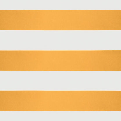 Retractable Awning Yellow and White 4.5x3 m Fabric and Aluminium