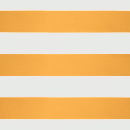 Retractable Awning Yellow and White 5x3 m Fabric and Aluminium