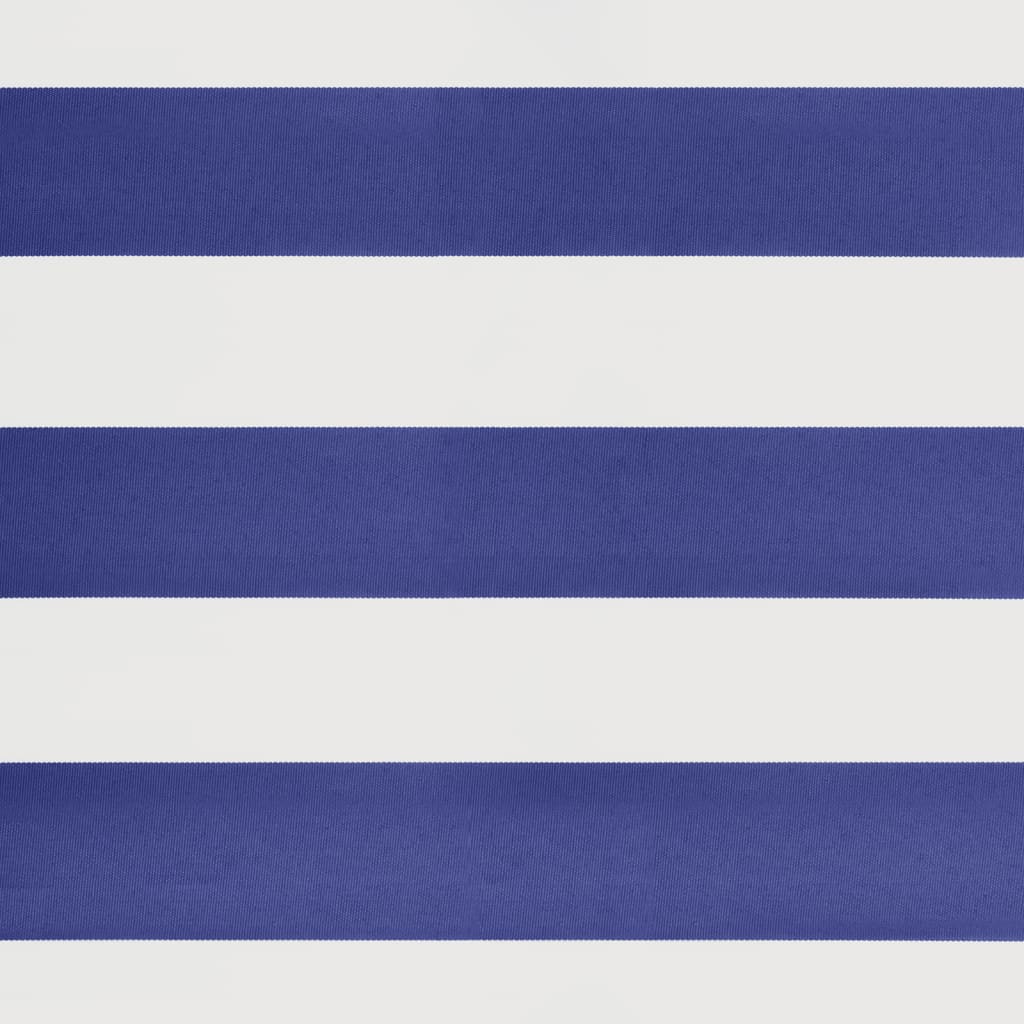 Retractable Awning Blue and White 4x3 m Fabric and Aluminium