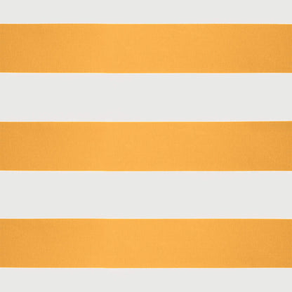 Retractable Awning Yellow and White 3.5x2.5 m Fabric and Aluminium