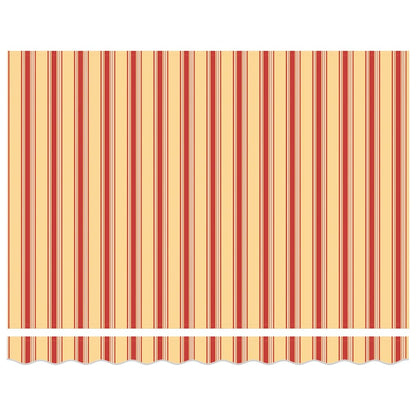 Retractable Awning Yellow and White 3x2.5 m Fabric and Aluminium