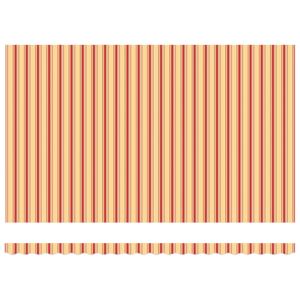 Retractable Awning Yellow and White 4.5x3 m Fabric and Aluminium